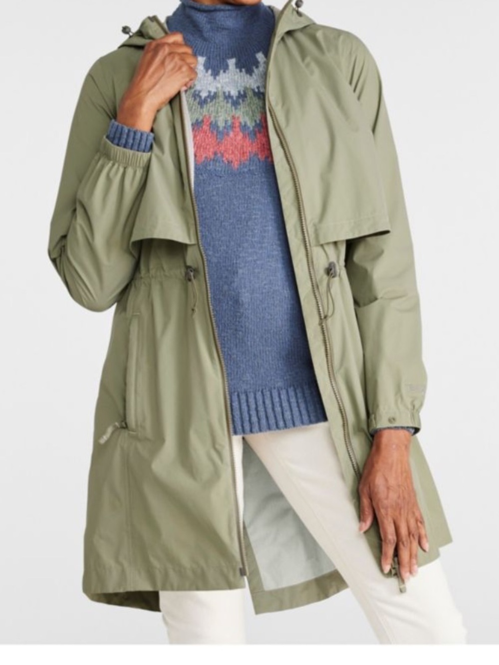 L.L. BEAN Women's Meridian Rain Coat MEDIUM